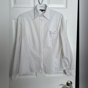 Trussardi White Casual Button Down Shirt